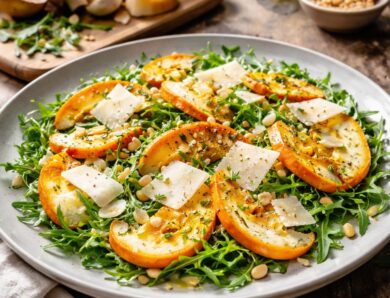 La fraîcheur des oronges au parmesan dans votre assiette